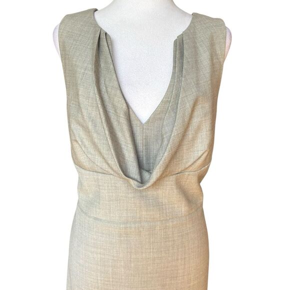 J Crew Wool Dress Gray Knee Length Draped Neck Womens Size 12 - Picture 3 of 8